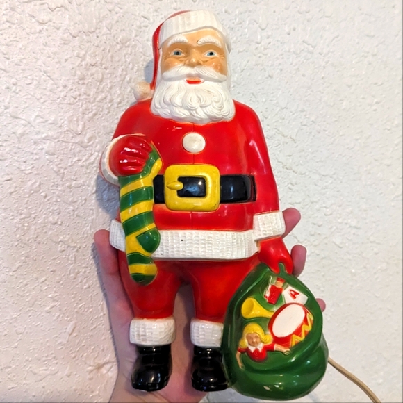 Vintage Other - Vintage 1950s Santa Claus Paramount Wall Christmas Decor 50s Blow mold Holiday